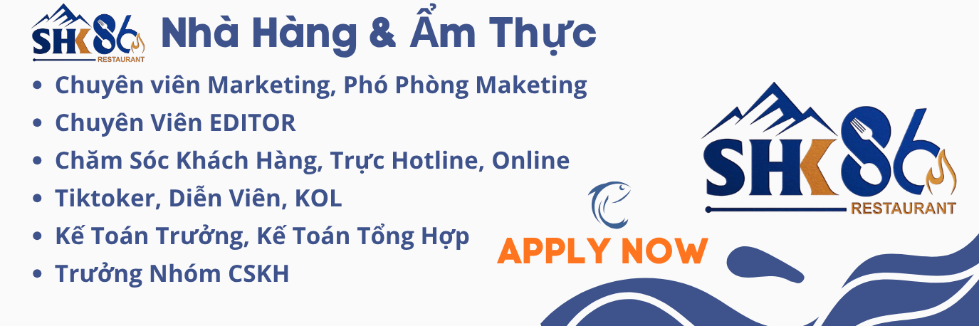 Thông tin tuyển dụng vựa hải sản SHK 86