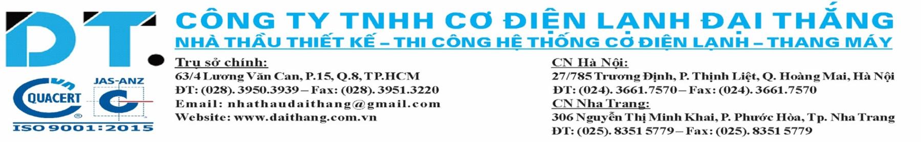CÔNG TY TNHH CƠ ĐIỆN LẠNH ĐẠI THẮNG