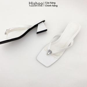 Guốc cao gót xỏ ngón nữ đế vuông 4p đẹp dáng